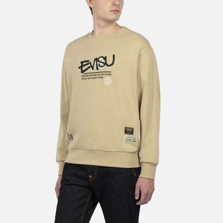 Cheap EVISU Baju Lengan Panjang dengan Logo dan Cetakan Huruf. 2EAHTM2SW335RXCT