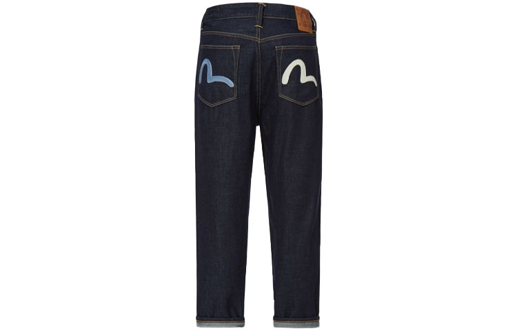 EVISU  Loose Fit Two-Tone Seagull Denim Jeans in Blue. 2ESHTM2JE111BLCT 圖 3