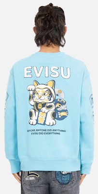 EVISU Lucky Cat & Daruma Baju Sejuk Cetakan Putih/Blue. 2EAHTM2SW345RXCTMKBU Purchase EVISU Lucky Cat & Daruma Baju Sejuk Cetakan Putih/Blue. 2EAHTM2SW345RXCTMKBU