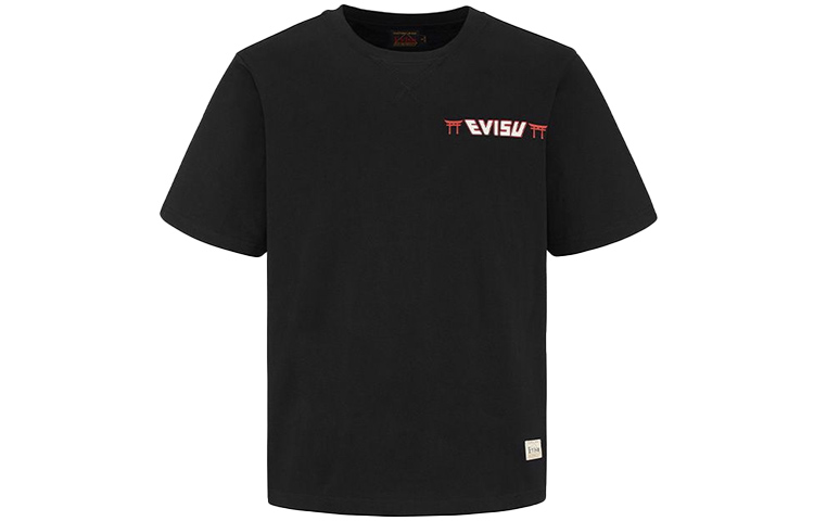 Lookbook EVISU Camiseta Casual Ajustada con Gráfico de Gato de la Suerte. 2ESHTM1TS539XX