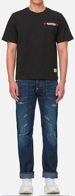 EVISU Camiseta Casual Ajustada con Gráfico de Gato de la Suerte. 2ESHTM1TS539XX Shop EVISU Camiseta Casual Ajustada con Gráfico de Gato de la Suerte. 2ESHTM1TS539XX