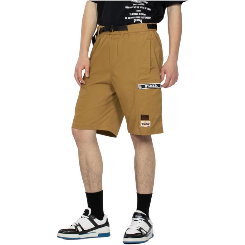 Shop EVISU ミッドライズ ストレートショーツ ジンジャーカラー カジュアル。 2ESHTM3SH204RXCT