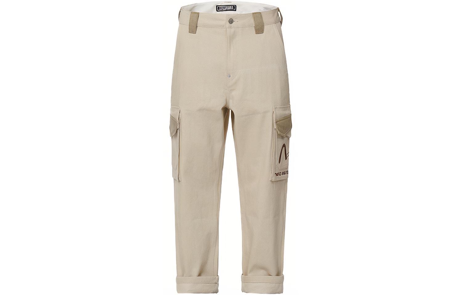 EVISU  Multi-Pocket Logo Embroidered Pink and White Jeans 2EAGNM2JE211STCT