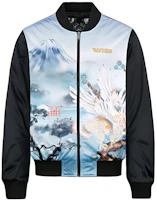 EVISU Multicolor Fuji & Eagle Print Embroidered Pilot Jacket. 2EAHTM0JK711XX EVISU Multicolor Fuji & Eagle Print Embroidered Pilot Jacket. 2EAHTM0JK711XX