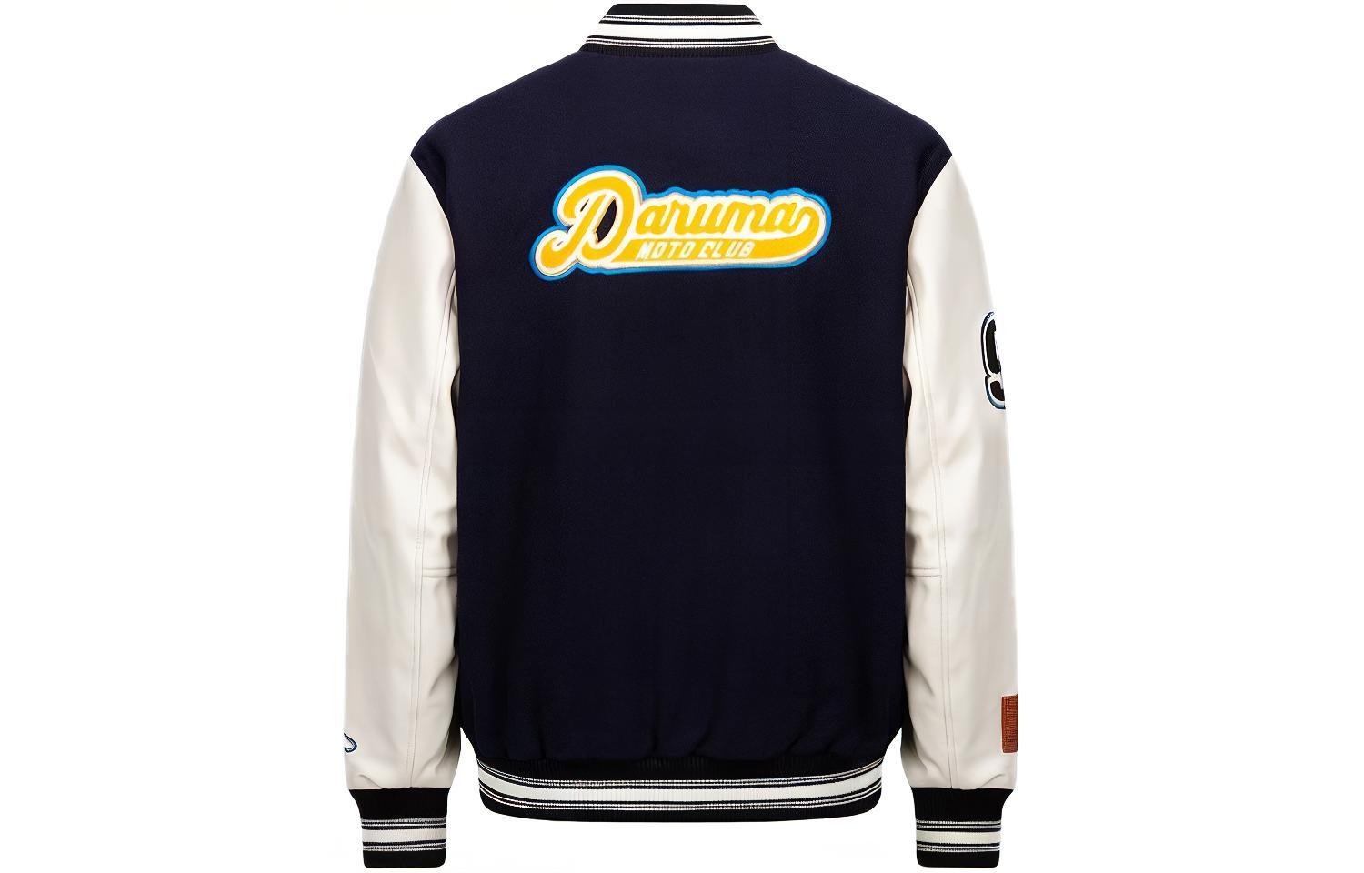EVISU  Navy Blue Padded Baseball Jacket with Logo Patch and Lettering. 2EAHTM1JK714RXWQ 圖 3