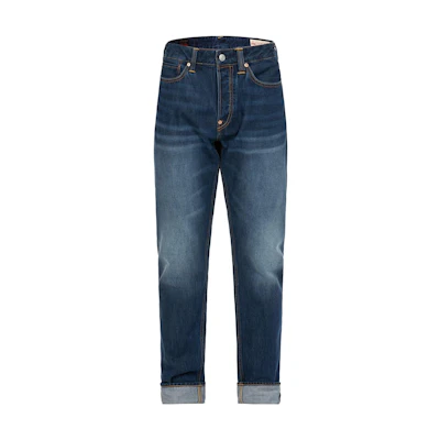 EVISU Navy Seagull & Kamon Carrot Fit Straight Leg Jeans. 2EAHTM3JE106317CT