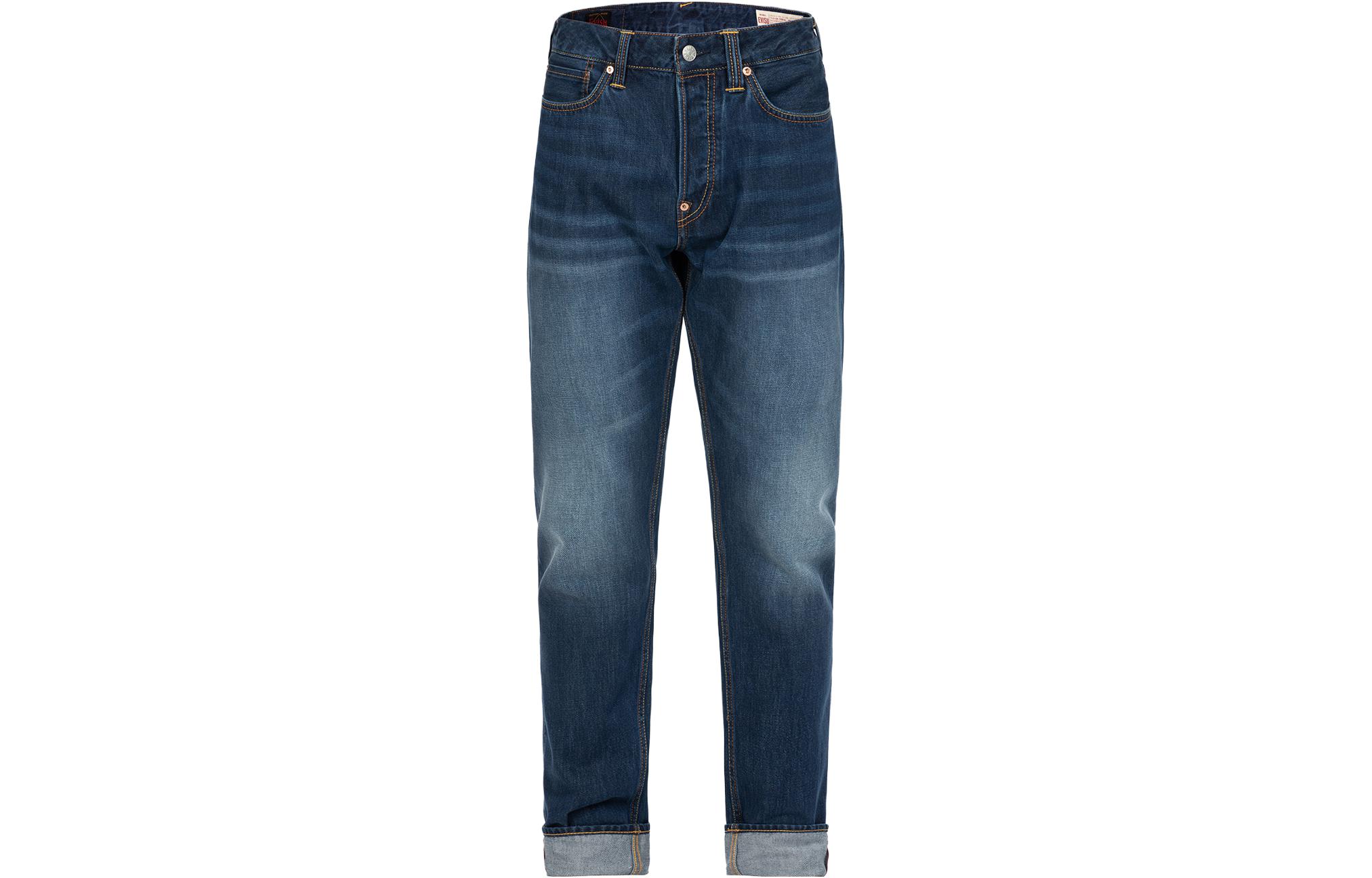 EVISU  Navy Seagull & Kamon Carrot Fit Straight Leg Jeans. 2EAHTM3JE106317CT 圖 2