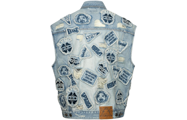 Lookbook EVISU 寬鬆破損牛仔背心多徽章設計 2ESHTM4VS8109LFDN