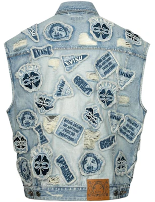 EVISU 寬鬆破損牛仔背心多徽章設計 2ESHTM4VS8109LFDN Lookbook EVISU 寬鬆破損牛仔背心多徽章設計 2ESHTM4VS8109LFDN