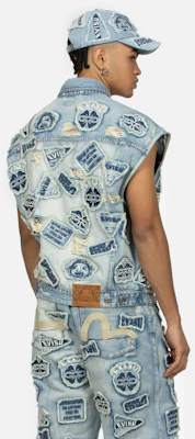 EVISU 寬鬆破損牛仔背心多徽章設計 2ESHTM4VS8109LFDN Purchase EVISU 寬鬆破損牛仔背心多徽章設計 2ESHTM4VS8109LFDN