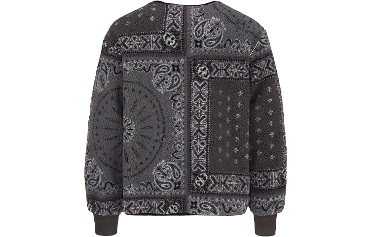 EVISU  Paisley Print Fleece Jacket - Gray 2EAGNM0JK759FF 圖 3