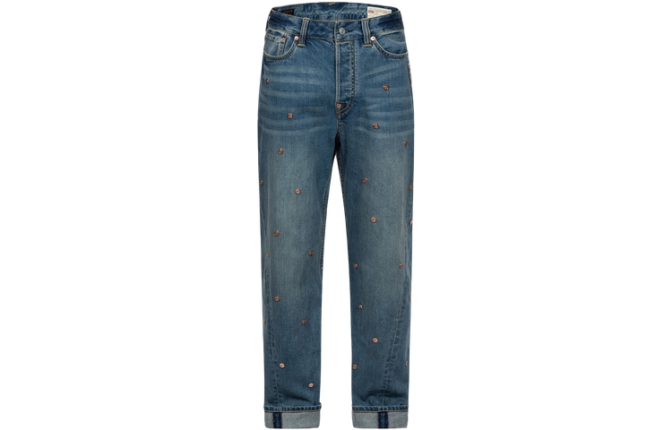 EVISU  Regular Fit Jeans with Rivet Details and Seagull Appliqué. 2ESHTM4JE11403DCT 圖 3
