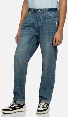 EVISU 經典版型牛仔褲 鉚釘細節與海鷗刺繡裝飾 2ESHTM4JE11403DCT Purchase EVISU 經典版型牛仔褲 鉚釘細節與海鷗刺繡裝飾 2ESHTM4JE11403DCT