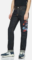 Shop EVISU 武士海鷗印花休閒牛仔褲 2ESHTM3JE15610CS