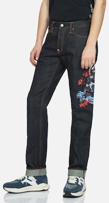 EVISU Jeans Casuales de Mezclilla con Estampado Seagull Samurai. 2ESHTM3JE15610CS Shop EVISU Jeans Casuales de Mezclilla con Estampado Seagull Samurai. 2ESHTM3JE15610CS