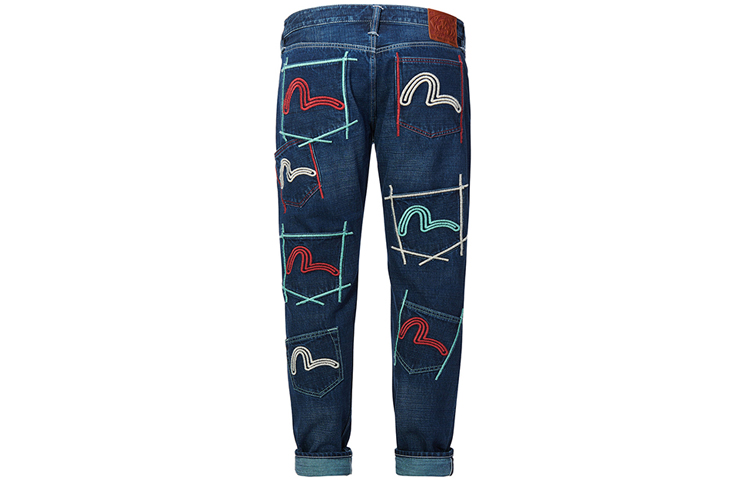 EVISU  Seagull Embroidered Denim Jeans Blue 1EAHTM9JE12617 圖 3