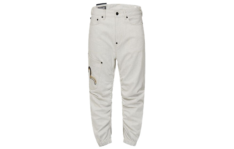 Evisu  Seagull Embroidery Jogger Jeans - White 2ESGNM1JO150DN 圖 3