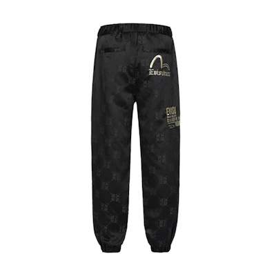 EVISU Seagull Gold Print Casual Jogger Knit Sweatpants 2EAGNM3PJ5132XXPL