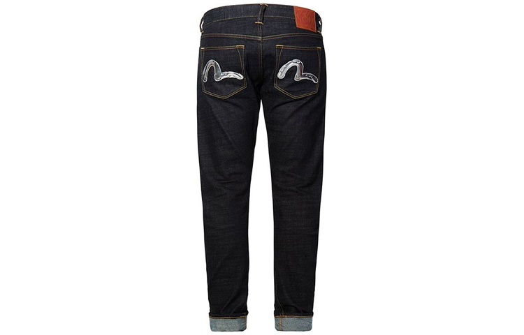 EVISU  Seagull Patch Denim Jeans in Blue. 1EAHTM9JE1273D