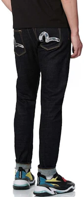 EVISU Jeans Denim Patch Seagull Warna Biru. 1EAHTM9JE1273D Details for EVISU Jeans Denim Patch Seagull Warna Biru. 1EAHTM9JE1273D