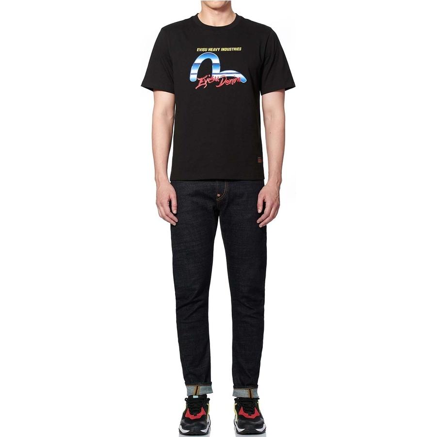 Sizing EVISU Jeans Denim Patch Seagull Warna Biru. 1EAHTM9JE1273D