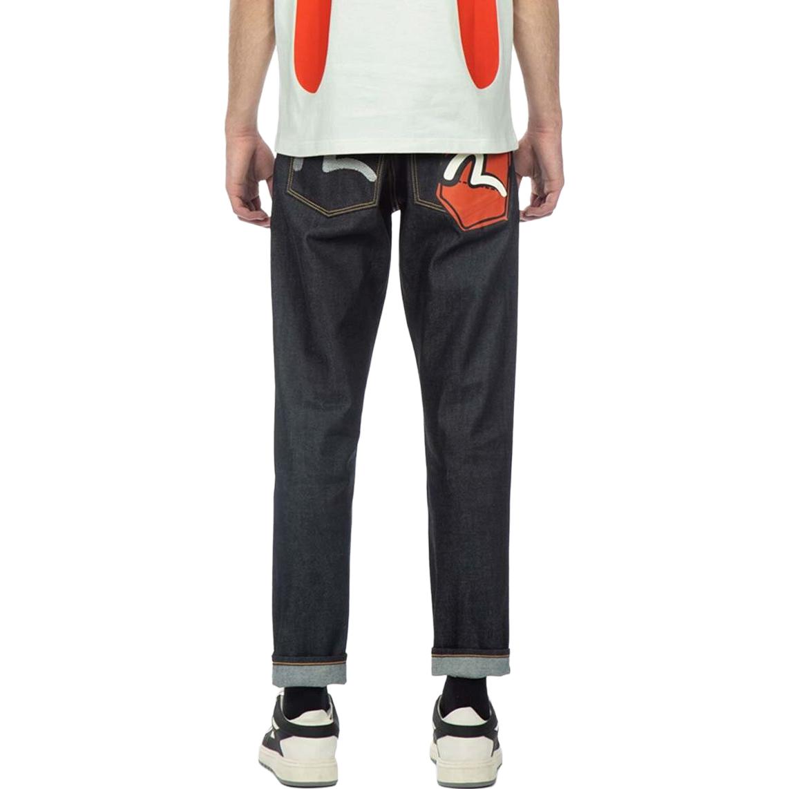 EVISU  Seagull Pocket Print Denim Jeans - Indigo Blue 2ESHTM3JE13817CT 圖 6