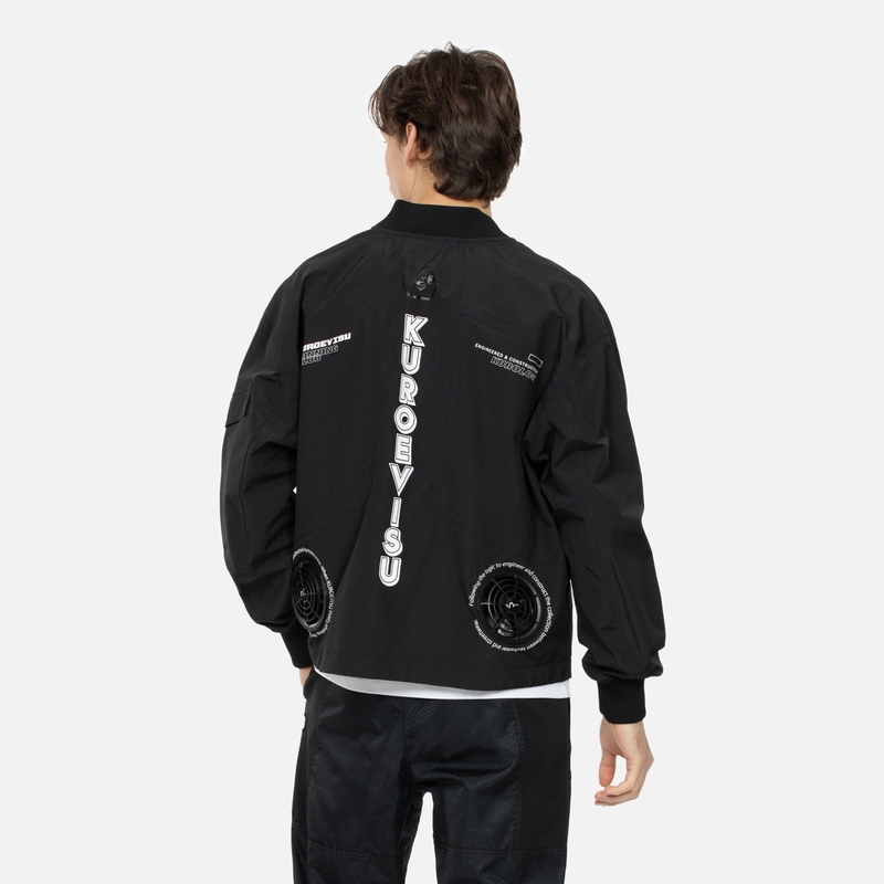 Shop EVISU 시즐리스 와이드컷 캐주얼 봄버 자켓 2ESGNM4JK5004RXSN