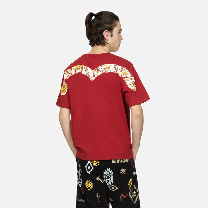 Purchase EVISU 太鼓達摩與招財貓圖案印花短袖T恤 2ESHTM3TS532XXCT