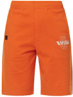 Shop EVISU 字母Logo印花休閒短褲 2ESHTM1ST405SL
