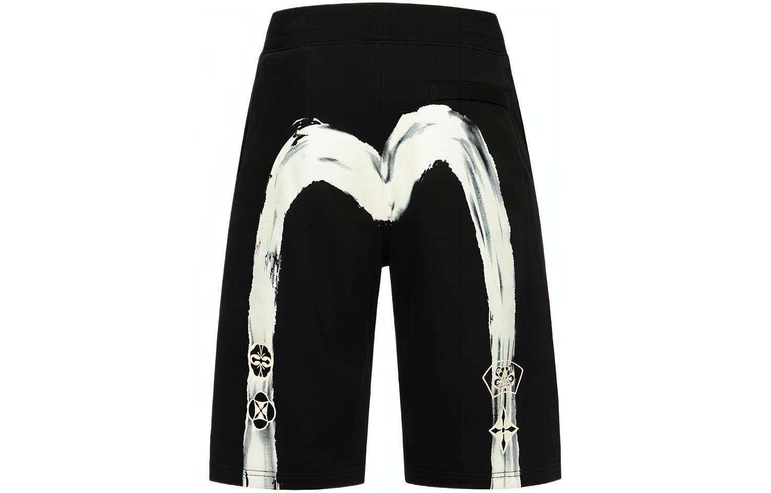 EVISU  Shorts with Big M and Seagull Print Casual Design 2ESHTM4ST1060XXCT