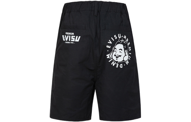 EVISU  Shorts with Playful Buddha Head and Logo Print 2ESHTM4SH1030OSCP