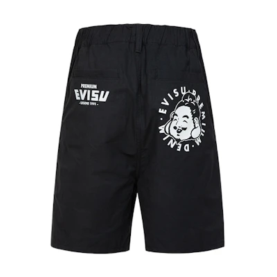 EVISU Shorts with Playful Buddha Head and Logo Print 2ESHTM4SH1030OSCP