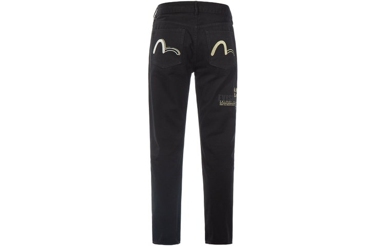 Lookbook 에비수 슬림핏 블랙 진 시걸 로고 자수. 2ESGNM3PT21917CT