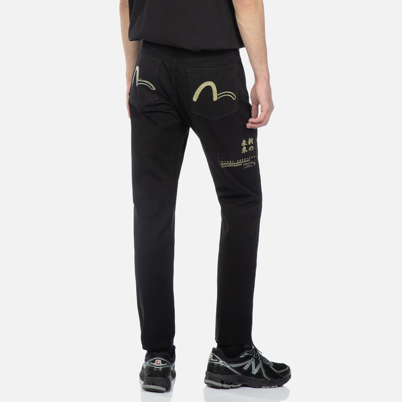 Purchase 에비수 슬림핏 블랙 진 시걸 로고 자수. 2ESGNM3PT21917CT