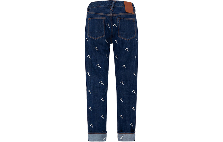 EVISU  Slim Fit Jeans Blue Denim with All-Over Seagull Embroidery 2EAHTM2JE10510CT 圖 3