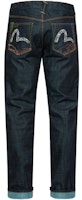 EVISU Slim Fit Jeans with Ant Pattern Stitch Pocket Design. 2ESHTM4JE703017DN EVISU Slim Fit Jeans with Ant Pattern Stitch Pocket Design. 2ESHTM4JE703017DN