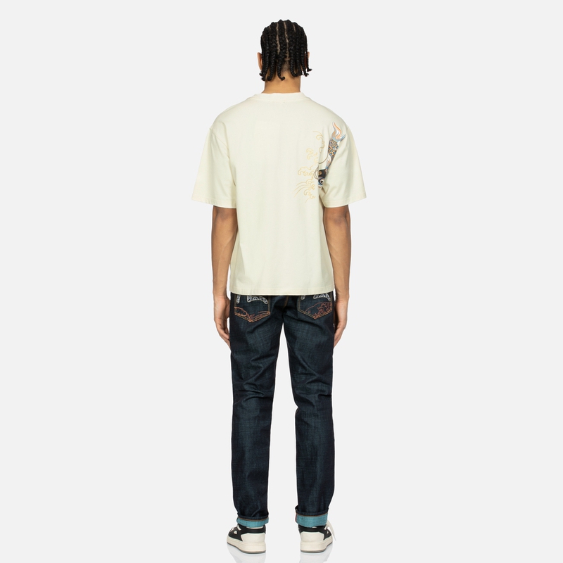 Details for EVISU Jeans Slim Fit con Diseño de Bolsillo con Patrón de Hormiga. 2ESHTM4JE703017DN