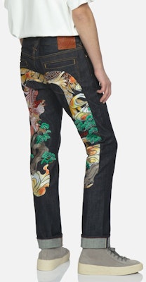 EVISU 藍色丹寧刺繡鷹圖大M修身牛仔褲 2ESHTM3JE92117CS Purchase EVISU 藍色丹寧刺繡鷹圖大M修身牛仔褲 2ESHTM3JE92117CS