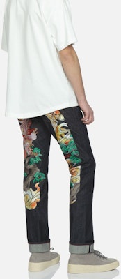 EVISU 藍色丹寧刺繡鷹圖大M修身牛仔褲 2ESHTM3JE92117CS Sizing EVISU 藍色丹寧刺繡鷹圖大M修身牛仔褲 2ESHTM3JE92117CS