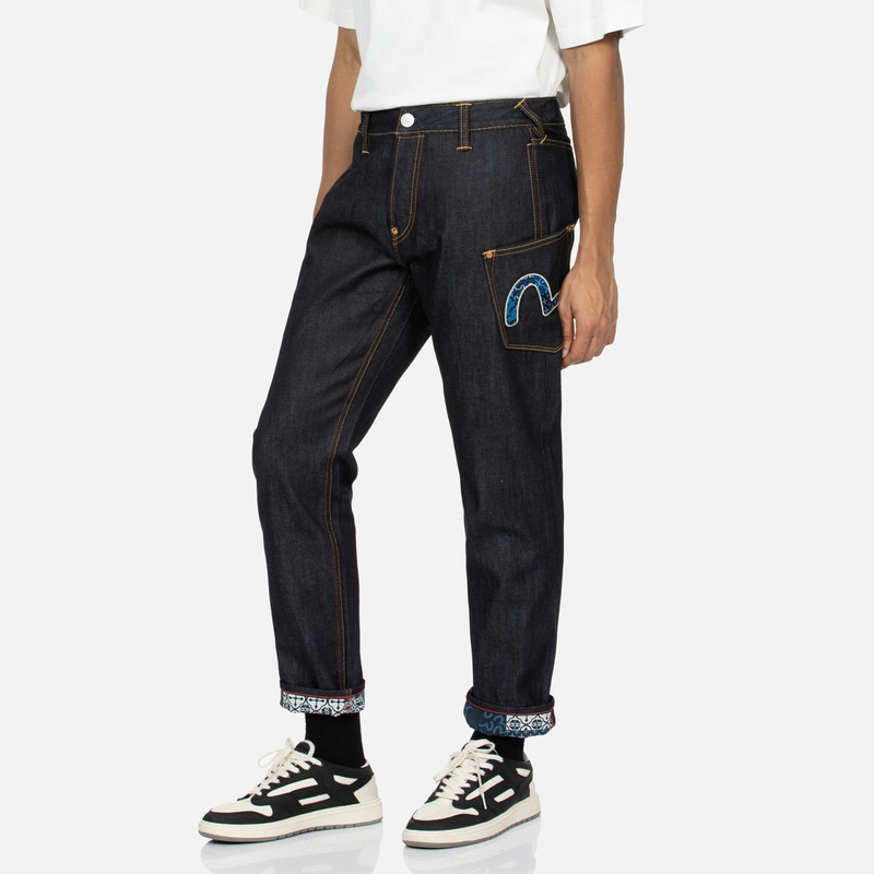 EVISU  Slim Fit Jeans with Seagull, Kamon & Ant Embroidery Design 2ESHTM4JE703217DP 圖 4