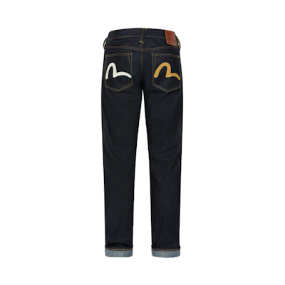 EVISU Slim Fit Seagull Print Pocket Denim Jeans Blue 2EAHTM4JE104917FL