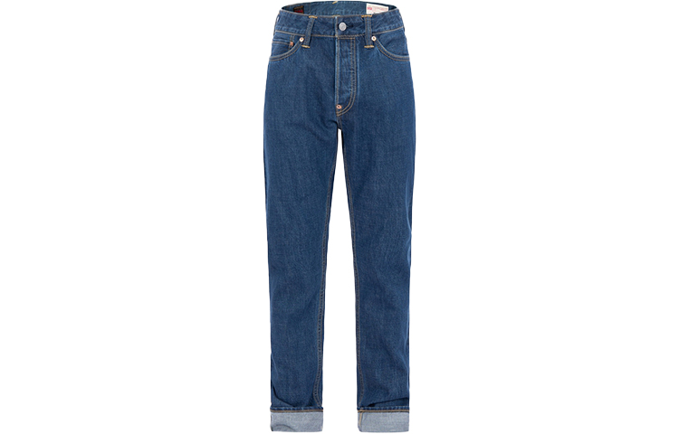 EVISU  Slim Straight Leg Jeans Big M Print Denim Blue. 2EAHTM2JE90417CT 圖 2