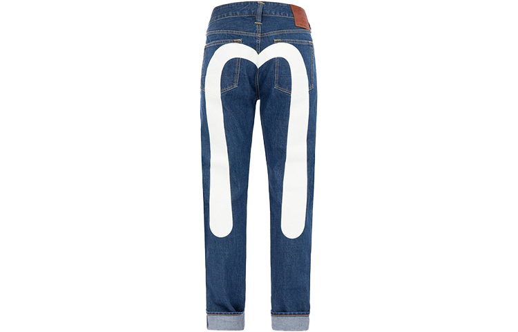 EVISU  Slim Straight Leg Jeans Big M Print Denim Blue. 2EAHTM2JE90417CT 圖 3