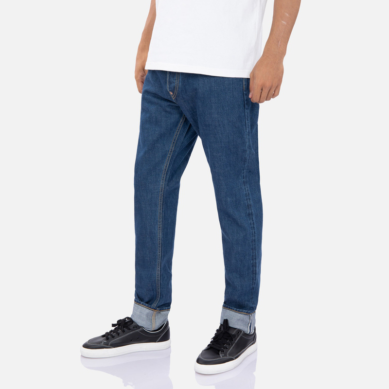 EVISU  Slim Straight Leg Jeans Big M Print Denim Blue. 2EAHTM2JE90417CT 圖 4