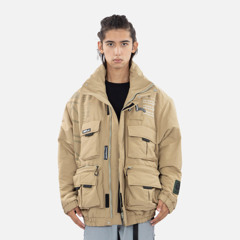 Cheap EVISU 多口袋層次感飛行夾克 2EAGNM2JK733OSPQ