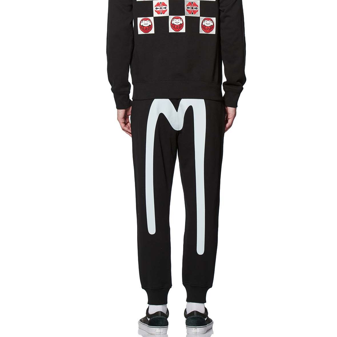 Details for EVISU 運動褲 刷漆M標誌 黑色 2EAHTM0SP407XX