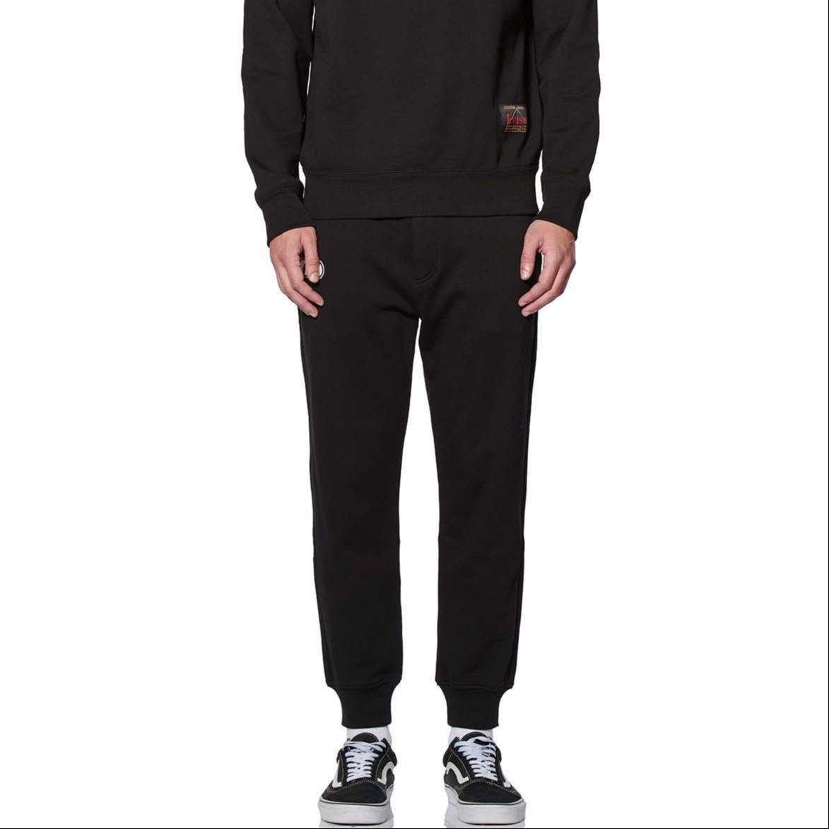 Sizing EVISU 運動褲 刷漆M標誌 黑色 2EAHTM0SP407XX