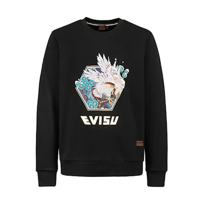 EVISU Sweatshirt with Embroidered Eagle and Logo Print. 2EAHTM0SW320XX