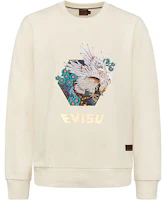 Shop EVISU Sweatshirt with Embroidered Eagle and Logo Print. 2EAHTM0SW320XX