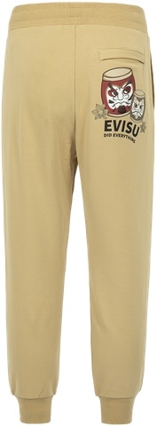 evisu-taiko-daruma-print-jogger-sweatpants-beige-2-eshtm-3-sp-315-xxct